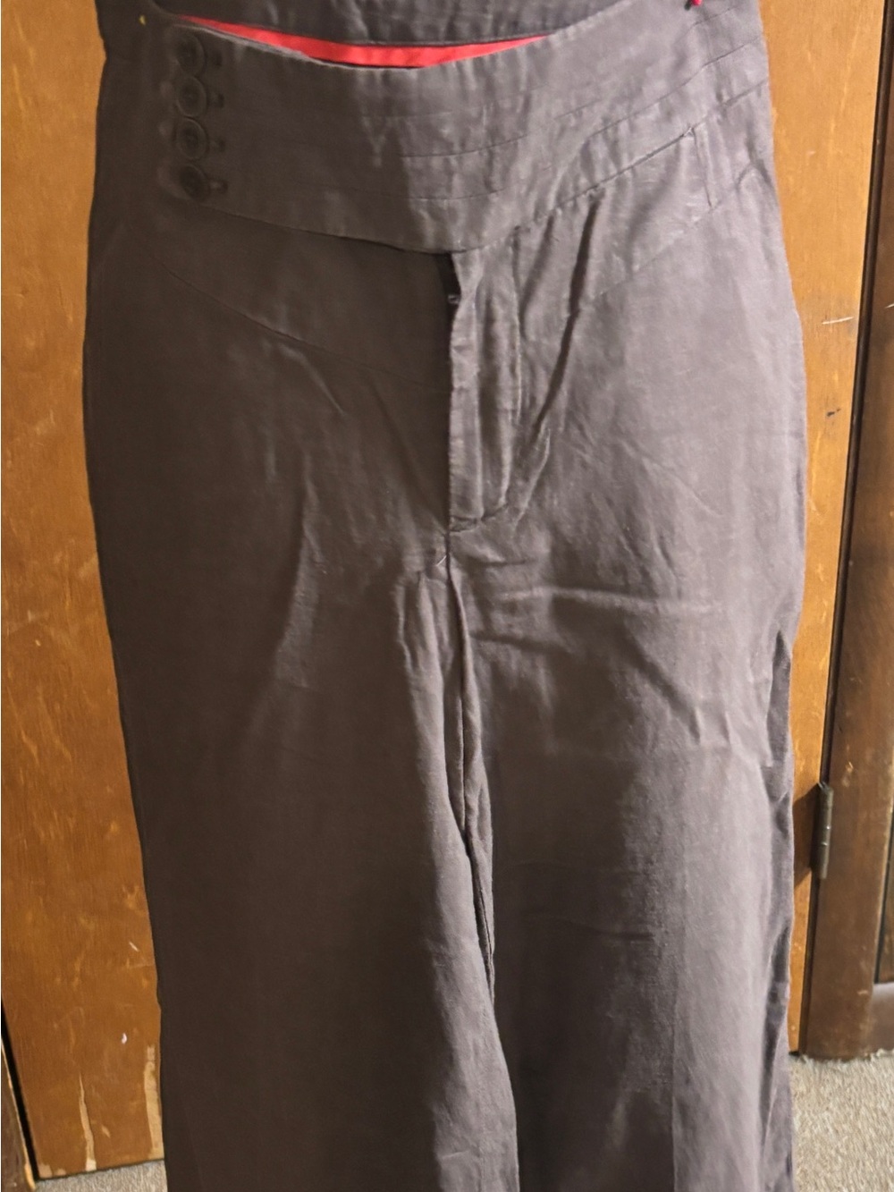 Anthropology. High-Waist Wide Leg Trousers in brown